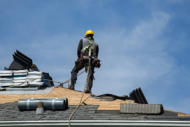 Professional Roofing technician working in Henryville, PA